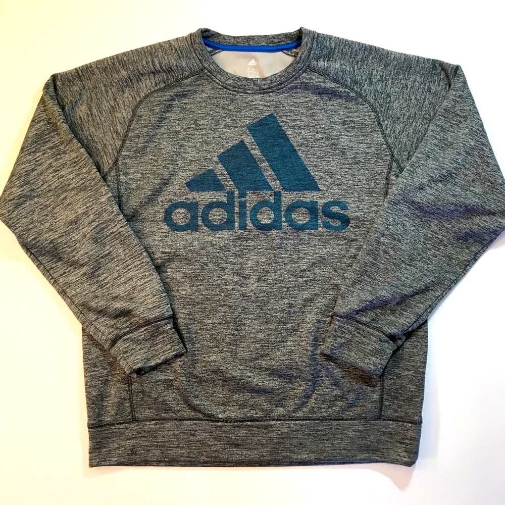 Adidas Logo Spell Out Fleece Lined Sweatshirt